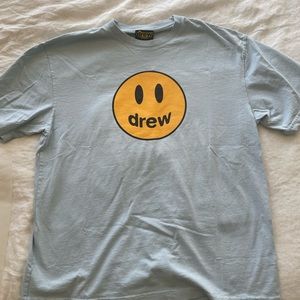 Drew house t shirt, baby blue, size L brand new